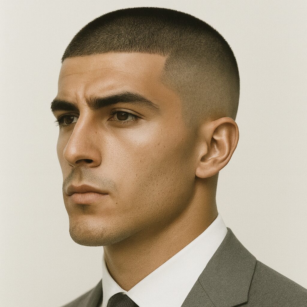 Business crew cut low maintenance professional haircut Queens NYC showing corporate easy style 2026