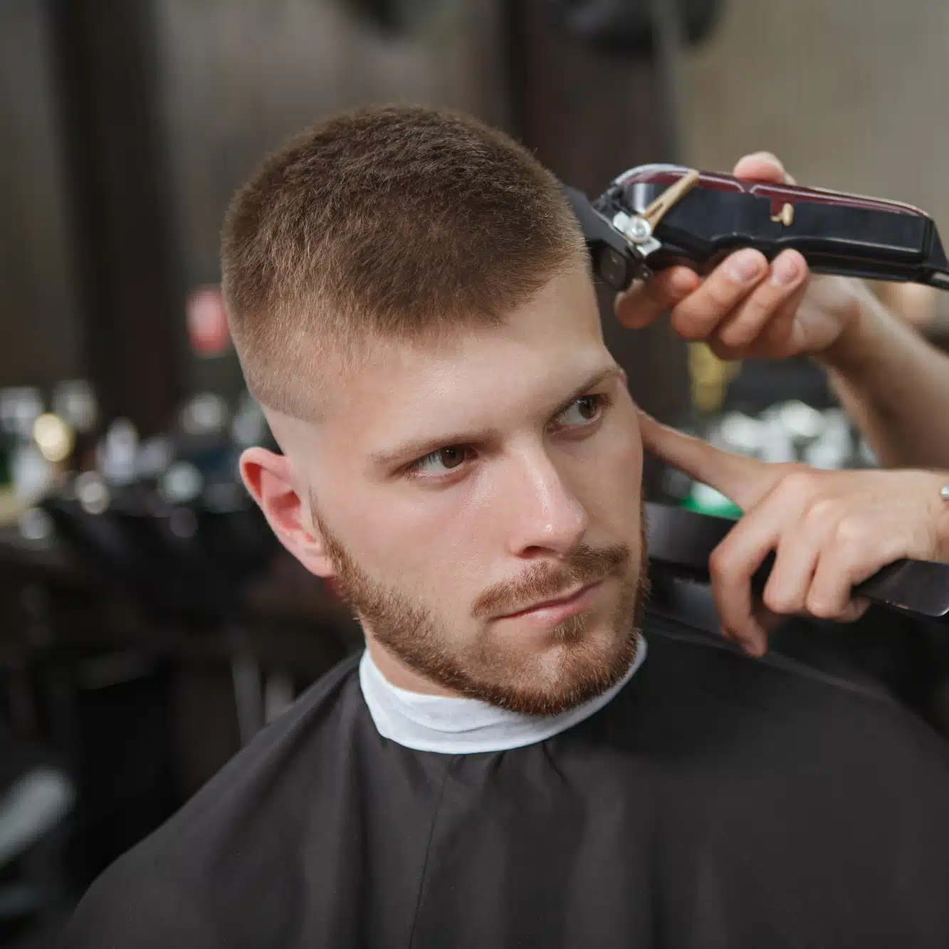 Butch cut short mens haircut | ultra short military-style haircut with uniform length for low maintenance