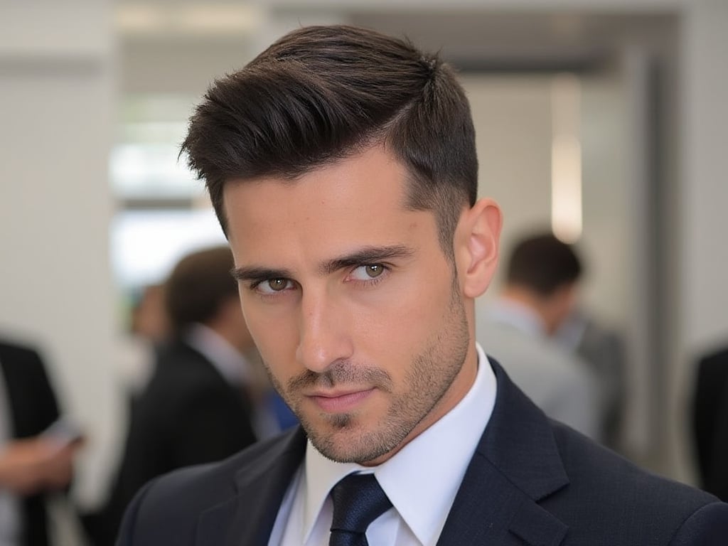 Executive cut short haircut | polished short professional hairstyle for executives and senior business professionals