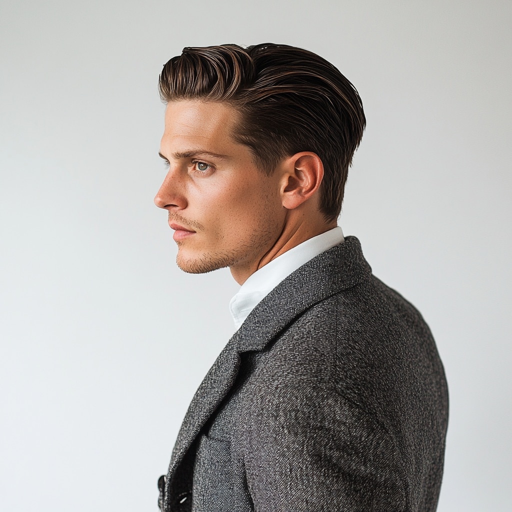 Premium business pompadour professional executive haircut Queens NYC showing refined corporate leadership style 2026