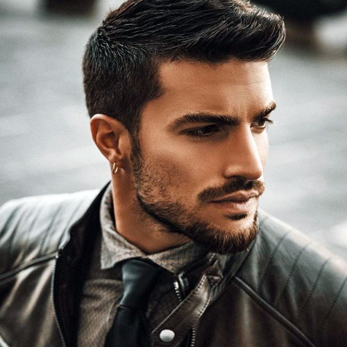 Short professional brush up business haircut Queens NYC showing modern professional textured volume style 2026