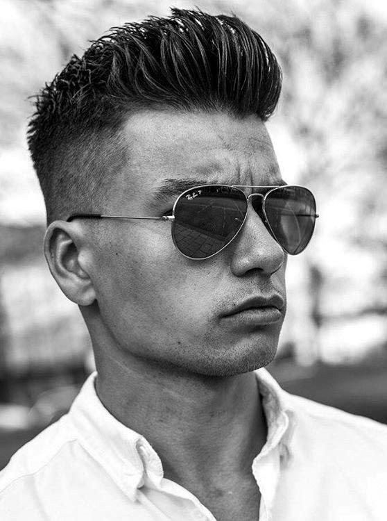 Short brush up haircut | short textured hairstyle brushed upward with volume for modern professional men