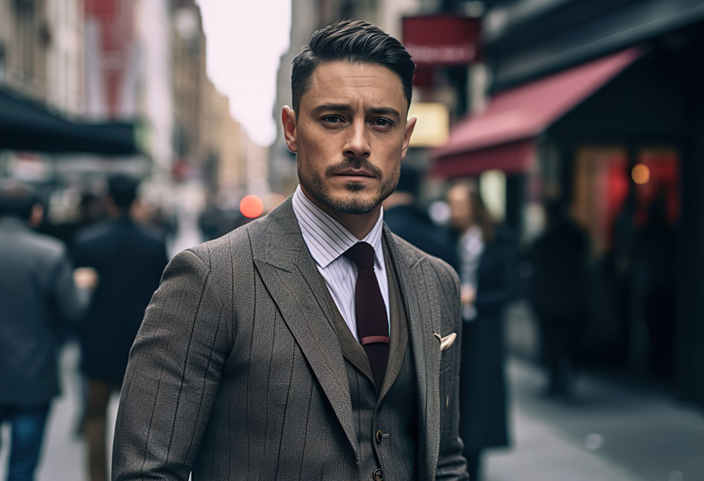 Short slick back haircut | slicked back short mens hairstyle with polished professional finish trending 2026