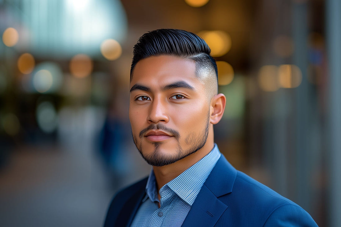 Business fade professional haircut for men Queens NYC showing clean professional fade corporate style 2026